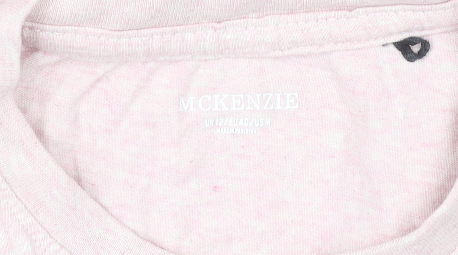 Womens UK Size 12 McKenzie Pink Basic T-Shirt