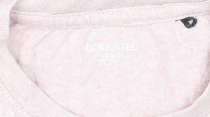 Womens UK Size 12 McKenzie Pink Basic T-Shirt