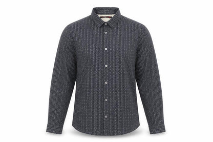 Levi Strauss Men's Blue Geometric Slim Fit Button-Up Shirt L