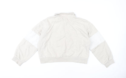 H&M Divided Women’s Beige 1/4 Zip Sweatshirt Size S NYC Graphic