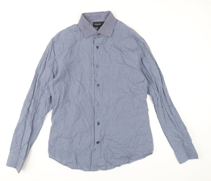 Mens UK Collar Size M Marks and Spencer Smart Blue  Dress Shirt