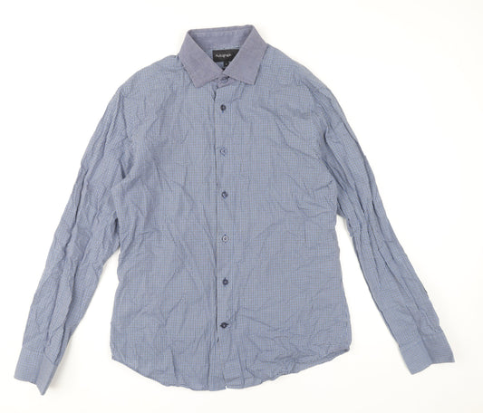 Mens UK Collar Size M Marks and Spencer Smart Blue  Dress Shirt