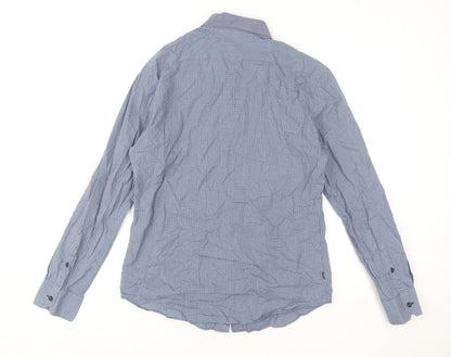 Mens UK Collar Size M Marks and Spencer Smart Blue  Dress Shirt