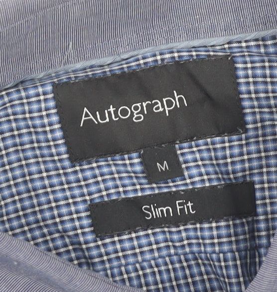 Mens UK Collar Size M Marks and Spencer Smart Blue  Dress Shirt