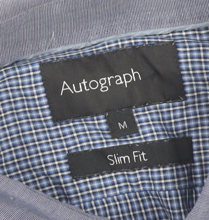 Mens UK Collar Size M Marks and Spencer Smart Blue  Dress Shirt