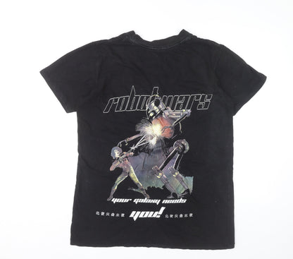 Night Addict Men’s Black XS Graphic Robot Wars T-Shirt