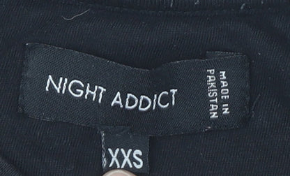 Night Addict Men’s Black XS Graphic Robot Wars T-Shirt