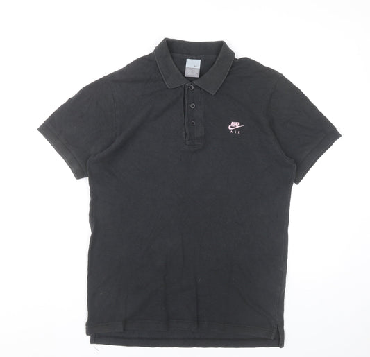 Womens UK Size S Nike Black Basic Polo