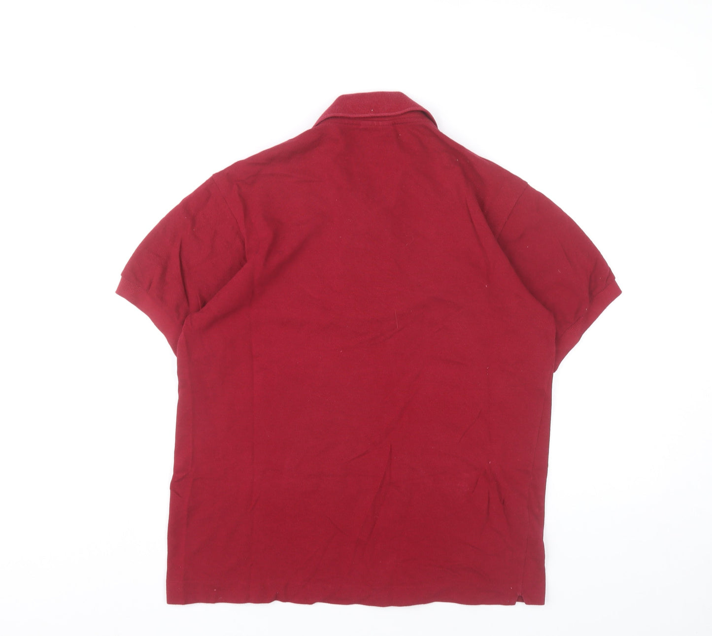 Lacoste Men's Red Cotton Polo Shirt Size M Short Sleeve Logo