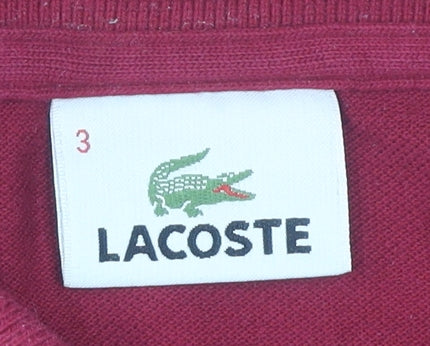 Lacoste Men's Red Cotton Polo Shirt Size M Short Sleeve Logo