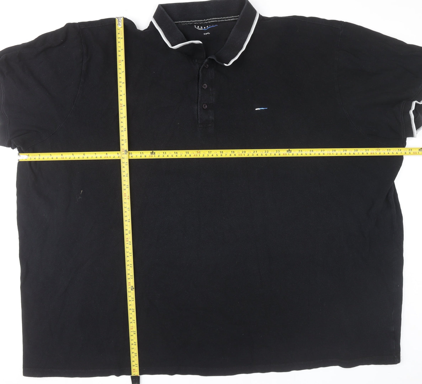 BadRhino Men’s Black 5XL Polo Shirt Cotton Short Sleeve Casual