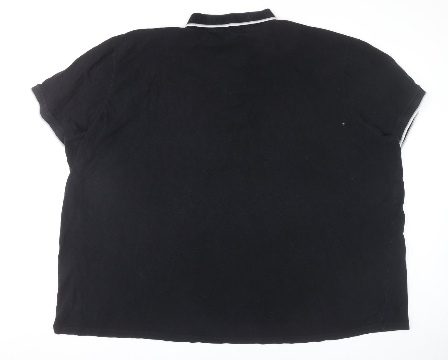 BadRhino Men’s Black 5XL Polo Shirt Cotton Short Sleeve Casual