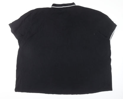 BadRhino Men’s Black 5XL Polo Shirt Cotton Short Sleeve Casual