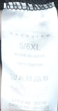 BadRhino Men’s Black 5XL Polo Shirt Cotton Short Sleeve Casual