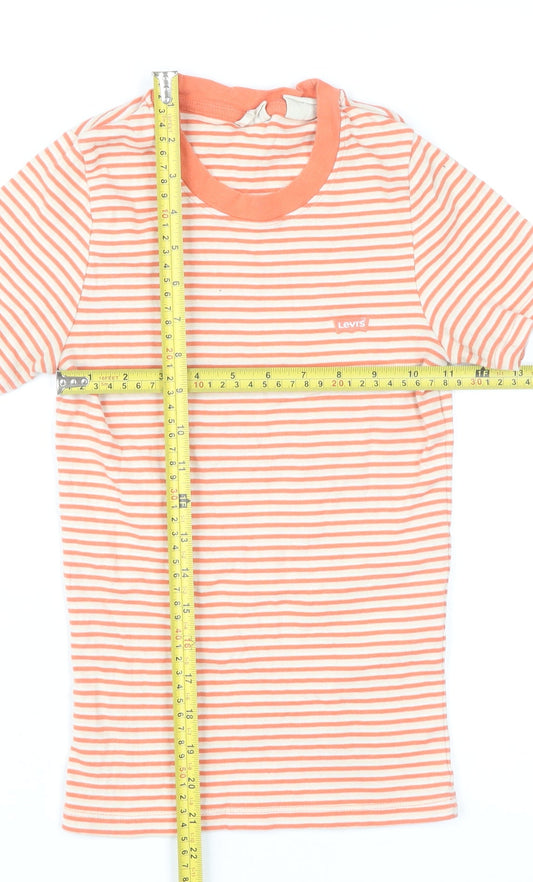 Womens UK Size 2XS Levi's Orange Basic T-Shirt