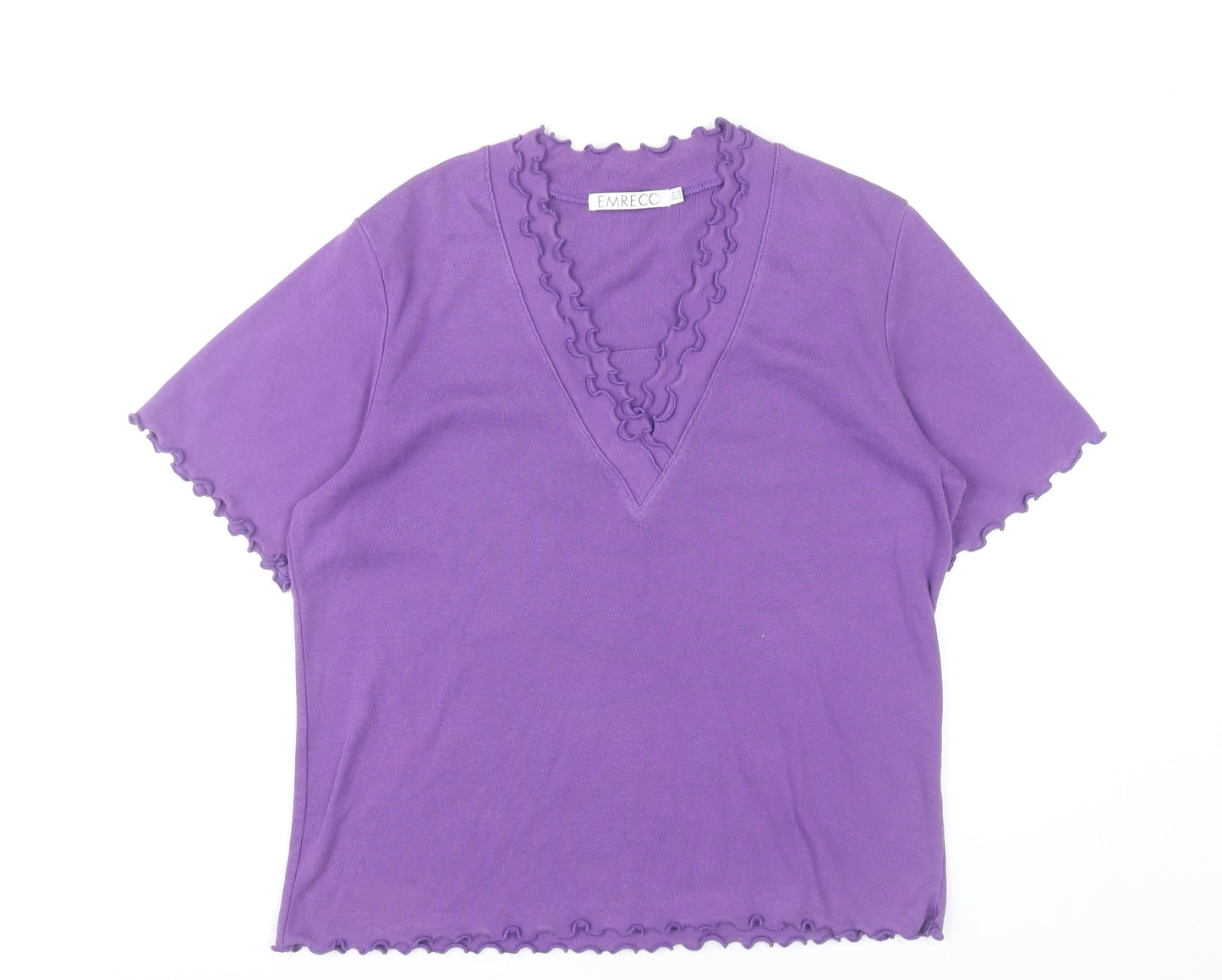 Womens UK Size 20 Emreco Purple Basic T-Shirt