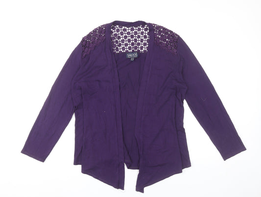 Womens UK Size 12 Saloos Purple Cardigan Jumper