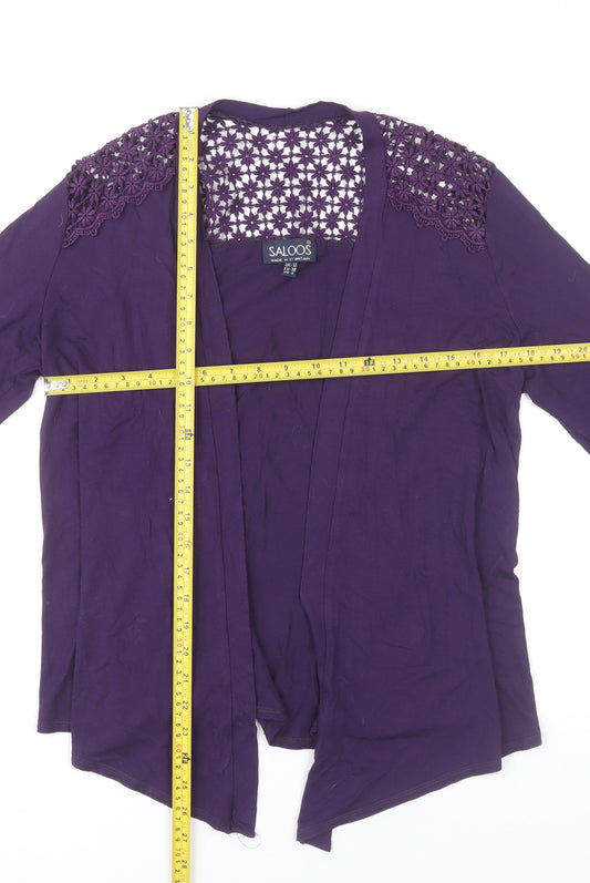 Womens UK Size 12 Saloos Purple Cardigan Jumper