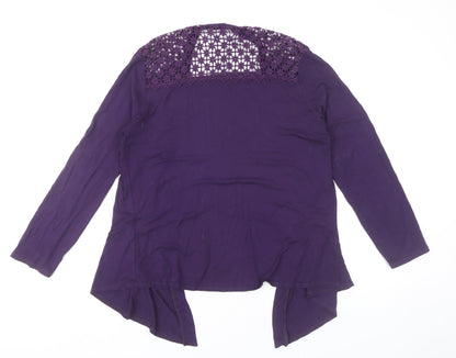 Womens UK Size 12 Saloos Purple Cardigan Jumper