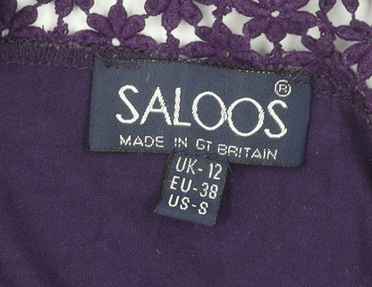 Womens UK Size 12 Saloos Purple Cardigan Jumper