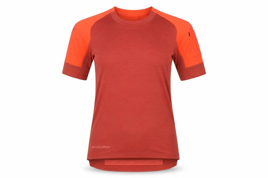 Endura Womens Red Cycling Jersey S Short Sleeve Athletic Fit