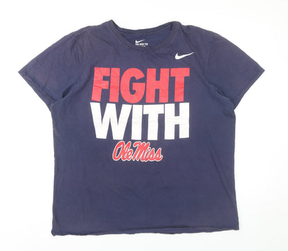 Nike Men’s Blue Ole Miss Graphic T-Shirt Size L Athletic Fit
