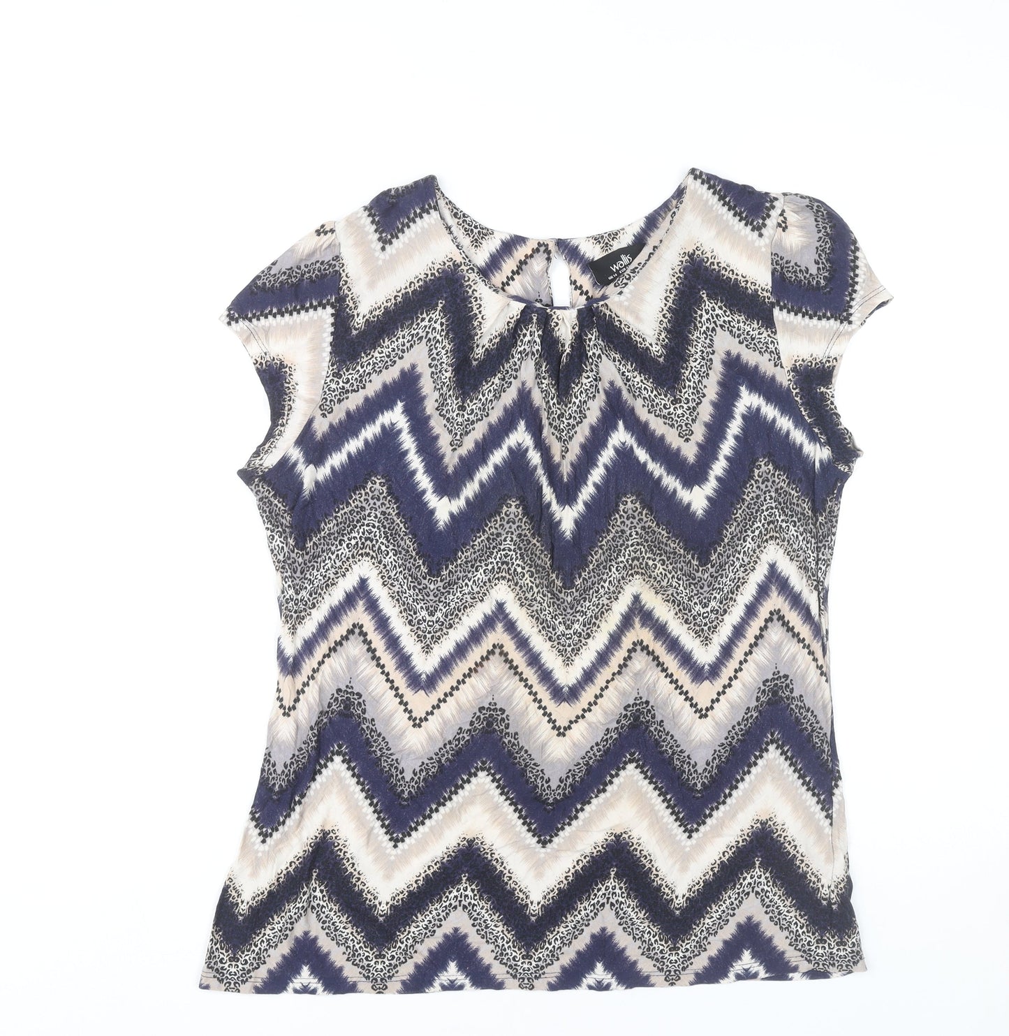 Womens UK Size 14 Wallis Multicoloured Basic Blouse