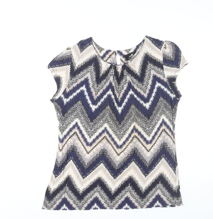 Womens UK Size 14 Wallis Multicoloured Basic Blouse