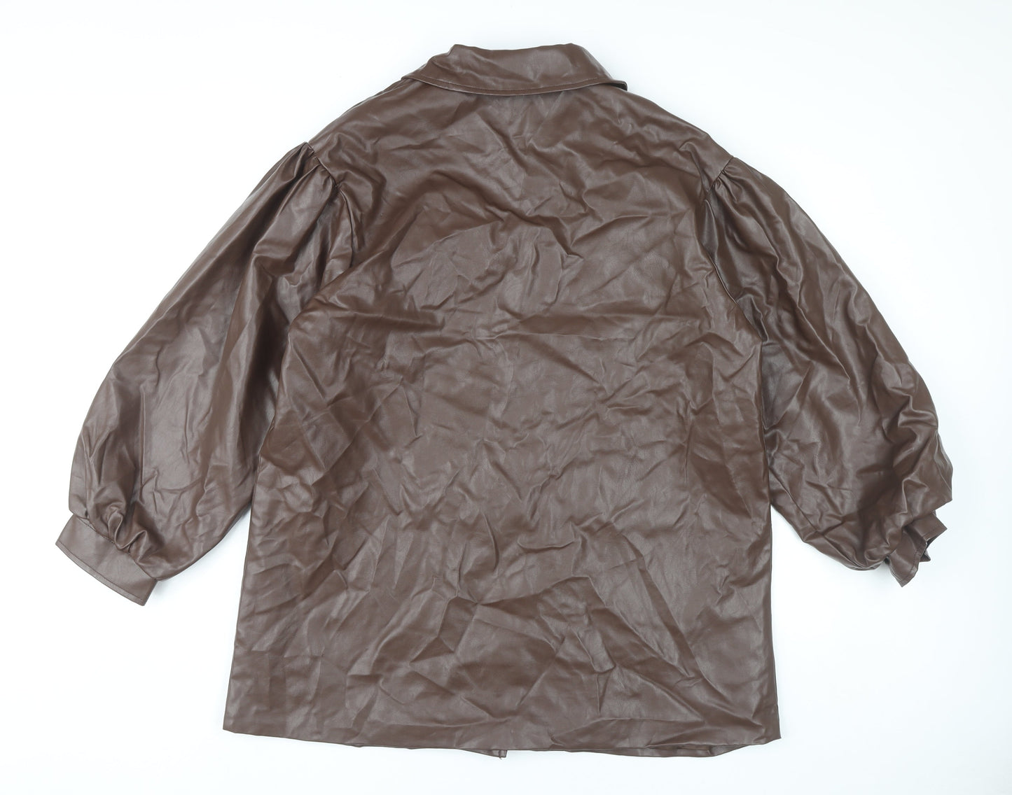 Womens UK Size 10 PRETTYLITTLETHING Brown Basic Jacket