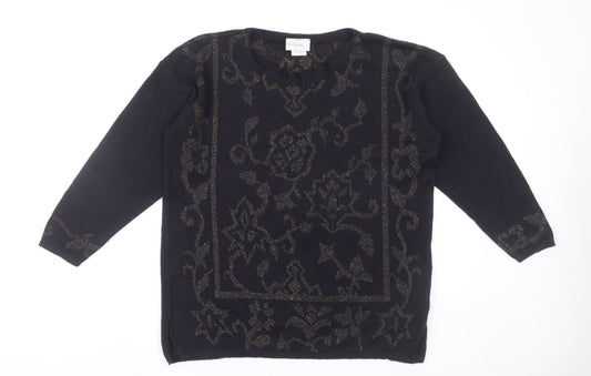 Womens UK Size M NEXT Black Pullover Jumper