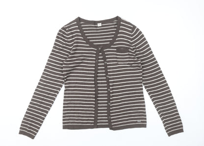 Womens UK Size 10 s.Oliver Brown Cardigan Jumper