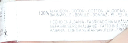 Zara Man Men's White Striped Cotton Pullover Jumper Size M