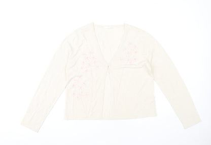 Womens UK Size 16 Marks and Spencer Ivory Cardigan Jumper