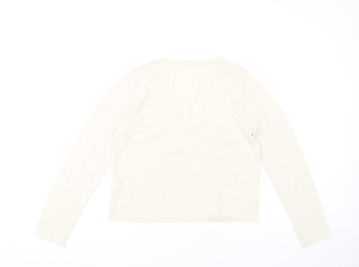 Womens UK Size 16 Marks and Spencer Ivory Cardigan Jumper