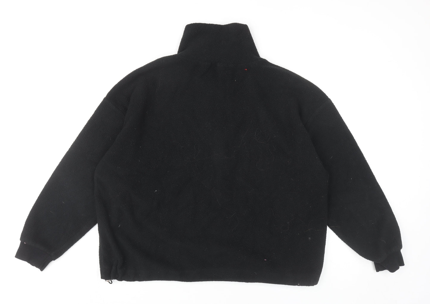 New Look Women’s Black Fleece Half Zip Sweatshirt Size M Regular Fit