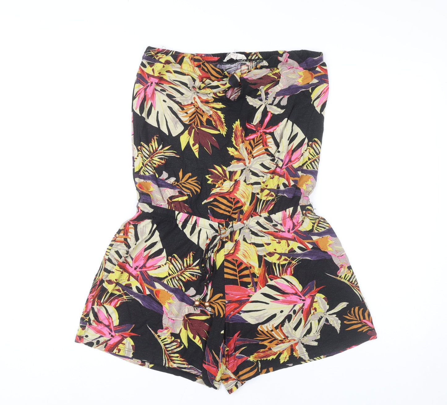 Next Women’s Multicoloured Strapless Floral Playsuit Size 12