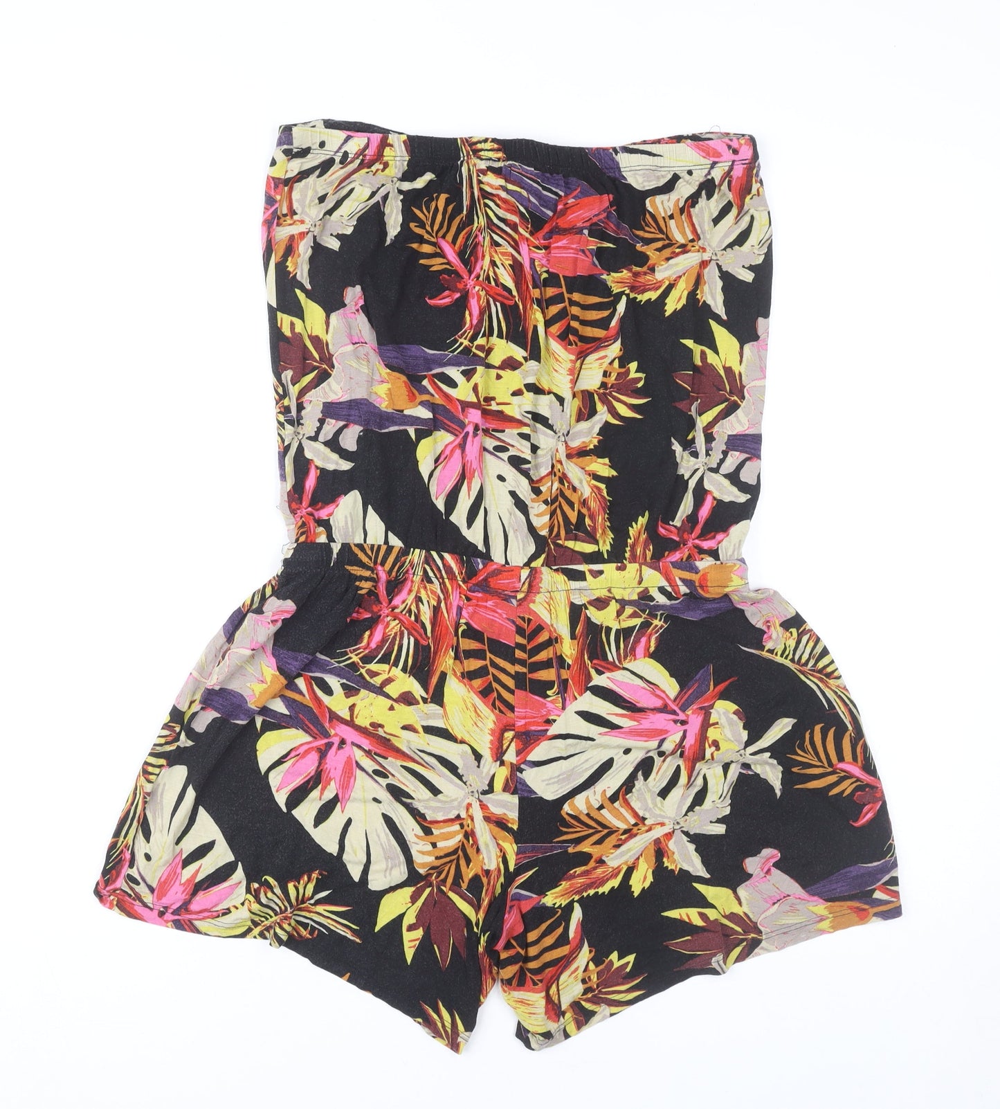 Next Women’s Multicoloured Strapless Floral Playsuit Size 12