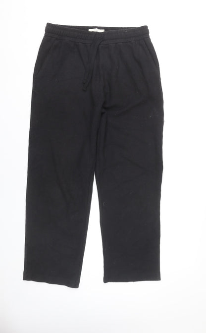 Womens UK Size S Pull&Bear Regular Fit Sweatpants Black Trousers