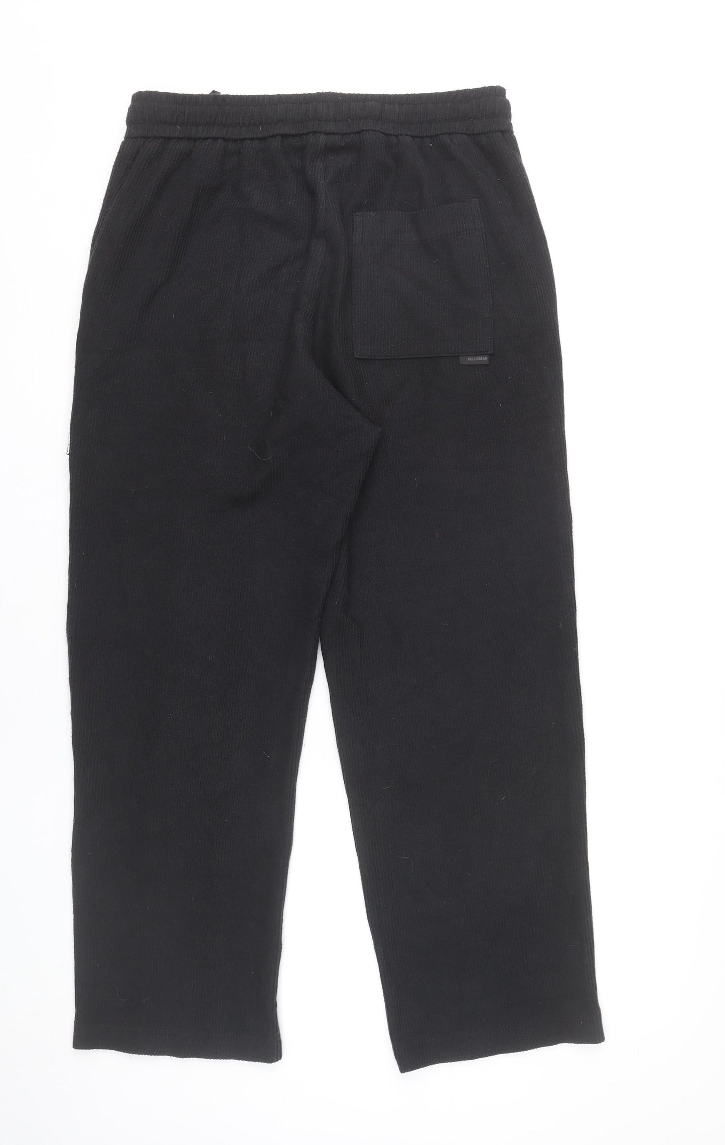 Womens UK Size S Pull&Bear Regular Fit Sweatpants Black Trousers