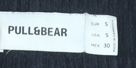 Womens UK Size S Pull&Bear Regular Fit Sweatpants Black Trousers