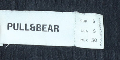 Womens UK Size S Pull&Bear Regular Fit Sweatpants Black Trousers