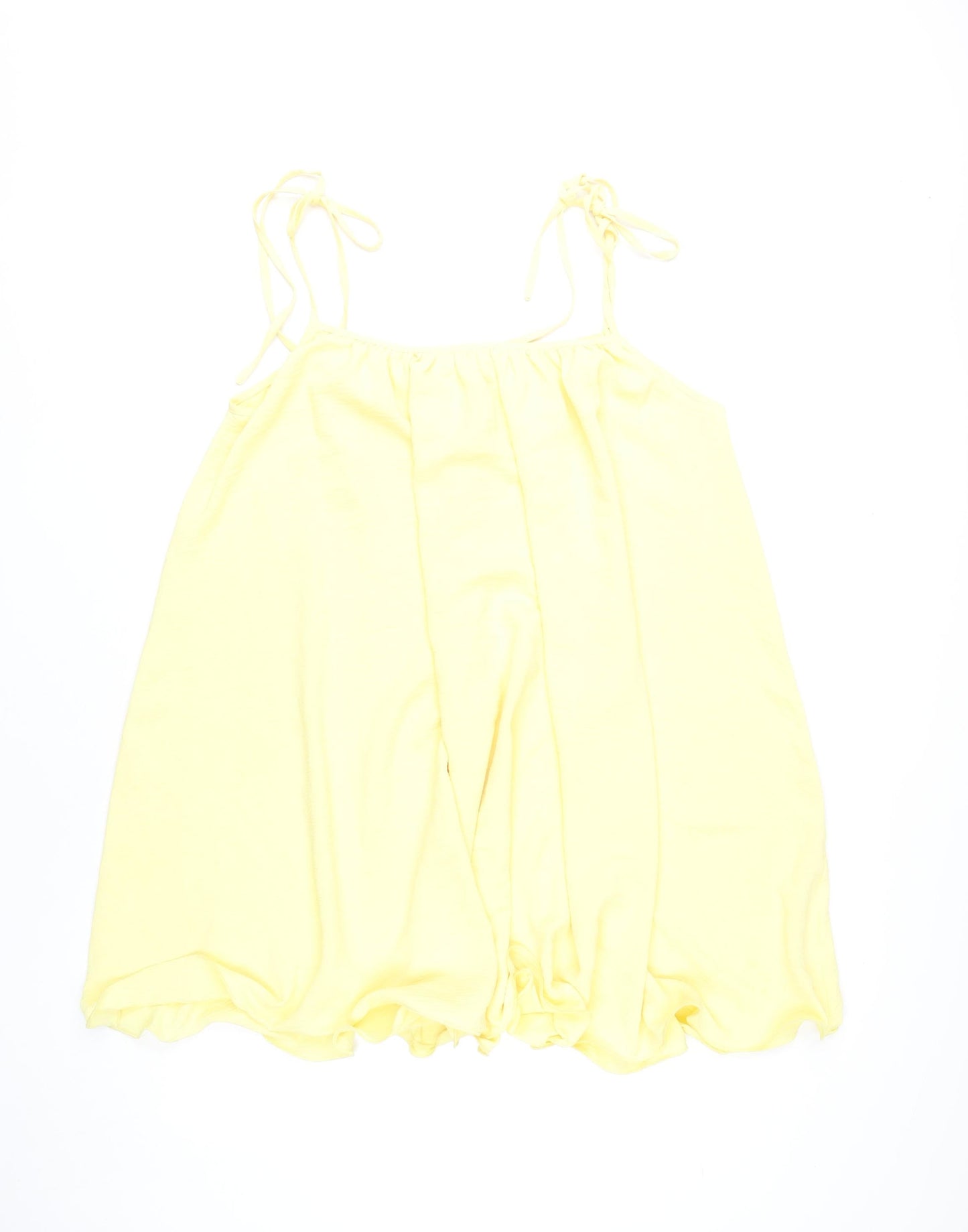Rela Rela Women’s Yellow Trapeze Swing Dress M Sleeveless Summer