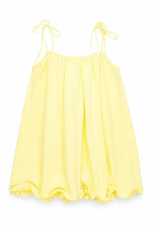 Rela Rela Women’s Yellow Trapeze Swing Dress M Sleeveless Summer
