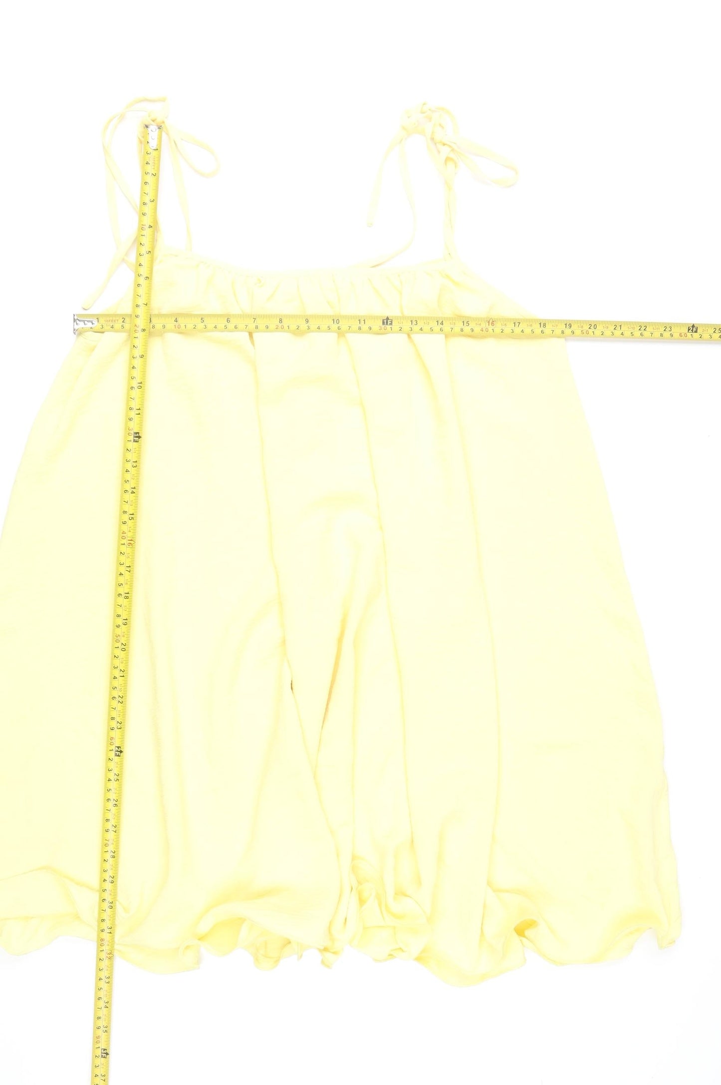 Rela Rela Women’s Yellow Trapeze Swing Dress M Sleeveless Summer