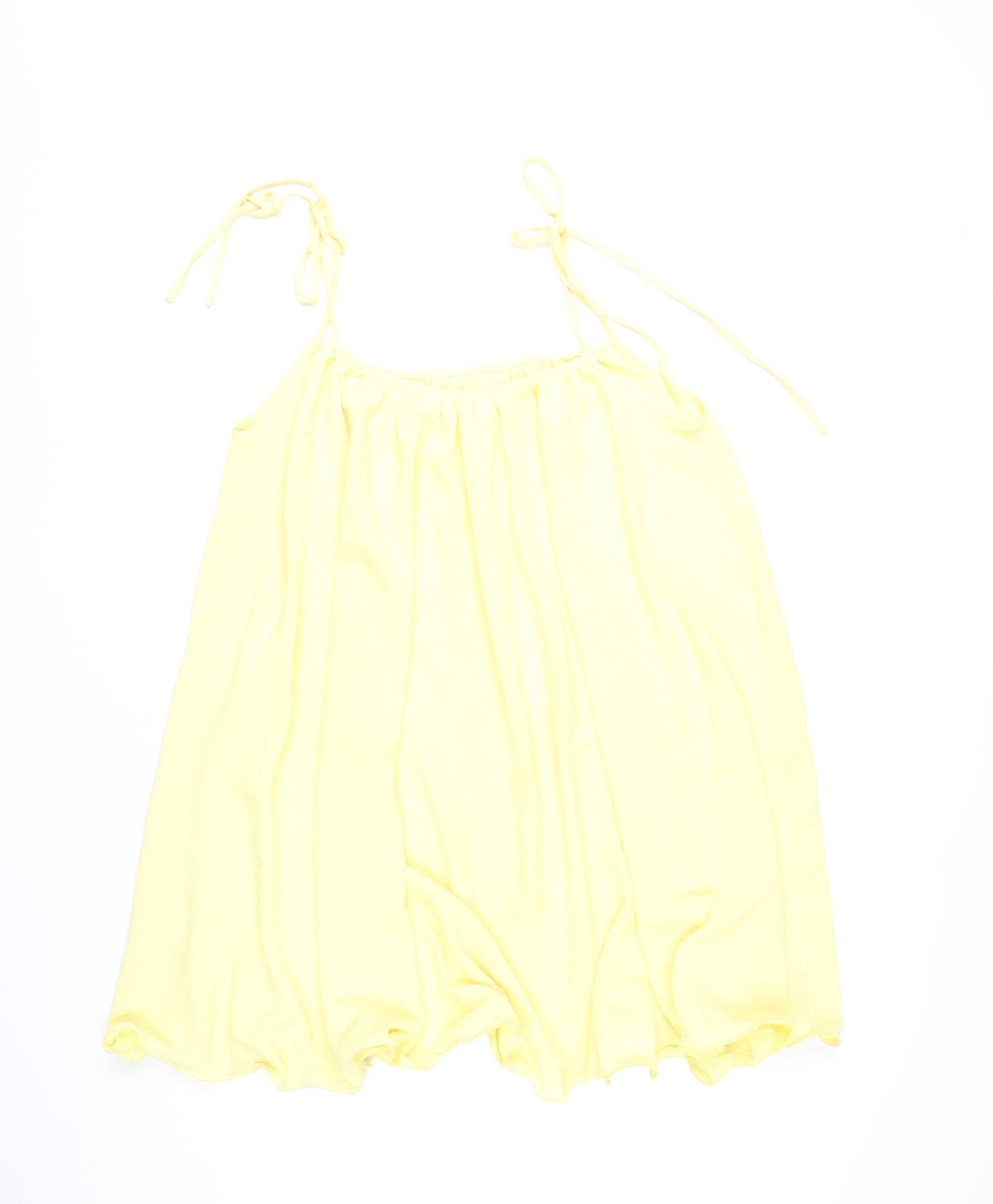 Rela Rela Women’s Yellow Trapeze Swing Dress M Sleeveless Summer