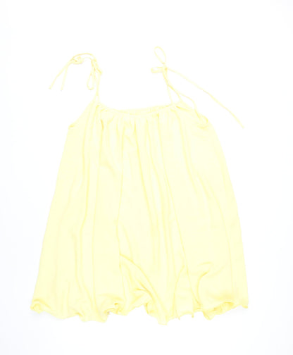 Rela Rela Women’s Yellow Trapeze Swing Dress M Sleeveless Summer