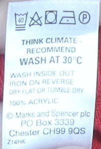 Marks and Spencer Men’s Red V-Neck Acrylic Jumper Size L