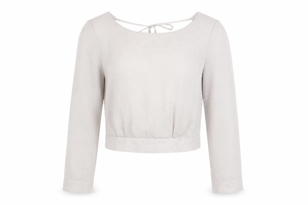 Womens UK Size 6 Miss Selfridge Beige Wrap Blouse