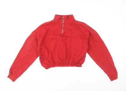 Womens UK Size 12 Pull&Bear Red Pullover Sweatshirt