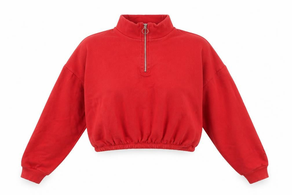 Womens UK Size 12 Pull&Bear Red Pullover Sweatshirt